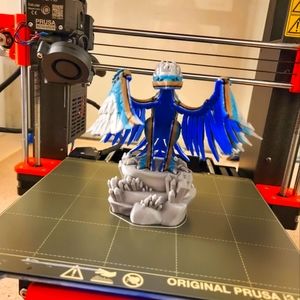 3D Printed Phoenix with Stand. Handmade